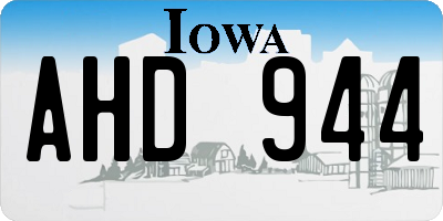 IA license plate AHD944