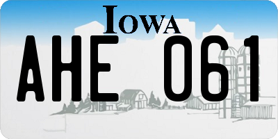 IA license plate AHE061