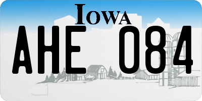 IA license plate AHE084