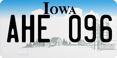 IA license plate AHE096