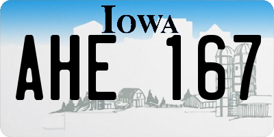 IA license plate AHE167