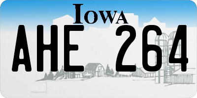 IA license plate AHE264