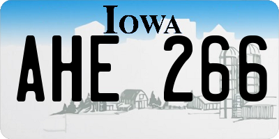 IA license plate AHE266