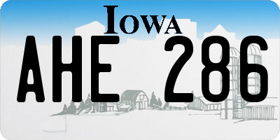 IA license plate AHE286