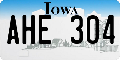 IA license plate AHE304