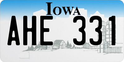 IA license plate AHE331