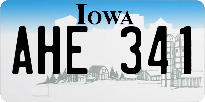 IA license plate AHE341