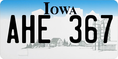 IA license plate AHE367