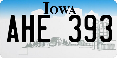 IA license plate AHE393