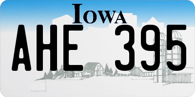 IA license plate AHE395