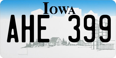 IA license plate AHE399