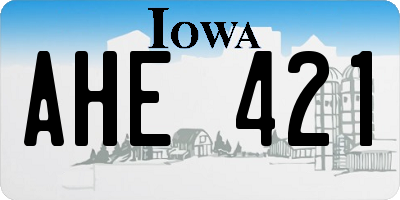 IA license plate AHE421