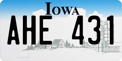 IA license plate AHE431