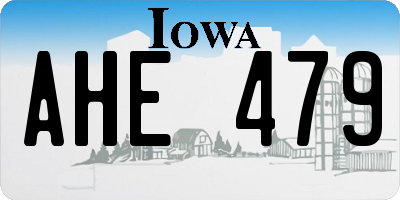 IA license plate AHE479