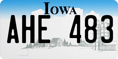 IA license plate AHE483