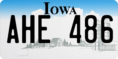 IA license plate AHE486