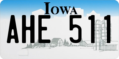 IA license plate AHE511