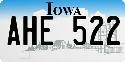 IA license plate AHE522
