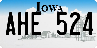 IA license plate AHE524