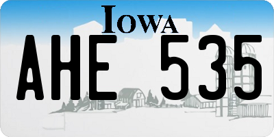 IA license plate AHE535