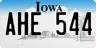IA license plate AHE544