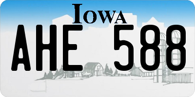IA license plate AHE588