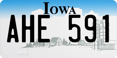 IA license plate AHE591