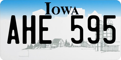 IA license plate AHE595