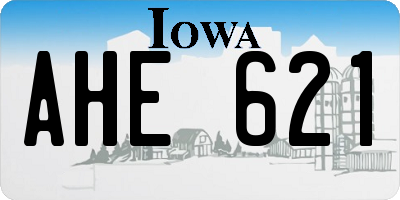 IA license plate AHE621