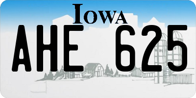 IA license plate AHE625