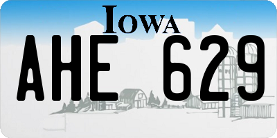 IA license plate AHE629