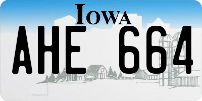 IA license plate AHE664