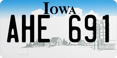 IA license plate AHE691