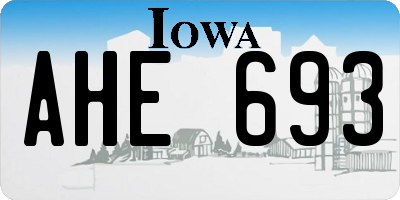 IA license plate AHE693