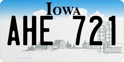 IA license plate AHE721