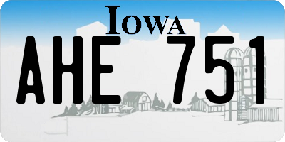 IA license plate AHE751