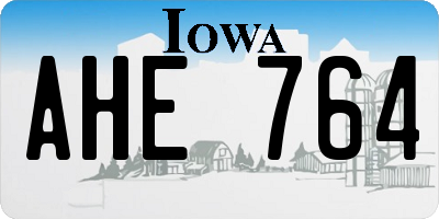 IA license plate AHE764