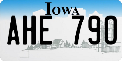 IA license plate AHE790