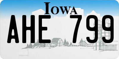 IA license plate AHE799