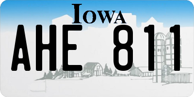 IA license plate AHE811