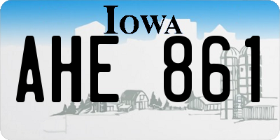 IA license plate AHE861