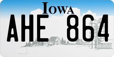 IA license plate AHE864