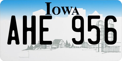 IA license plate AHE956
