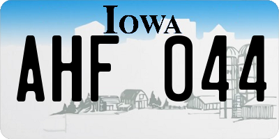 IA license plate AHF044