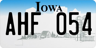 IA license plate AHF054