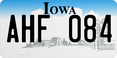 IA license plate AHF084