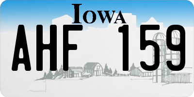 IA license plate AHF159