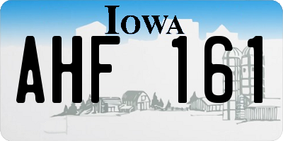 IA license plate AHF161