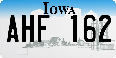 IA license plate AHF162