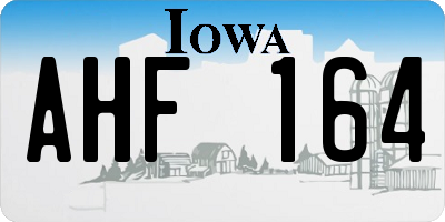 IA license plate AHF164